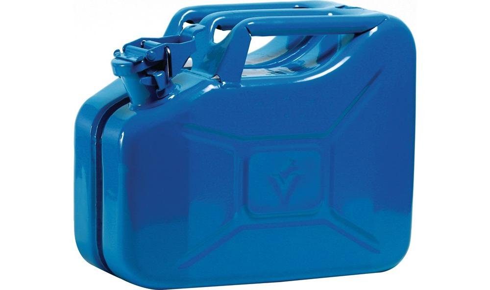 Valpro Aufbewahrungsbox Kraftstoffkanister Inhalt 10 l Signalblau RAL 5005 Stahlblech L345xB165xH275mm
