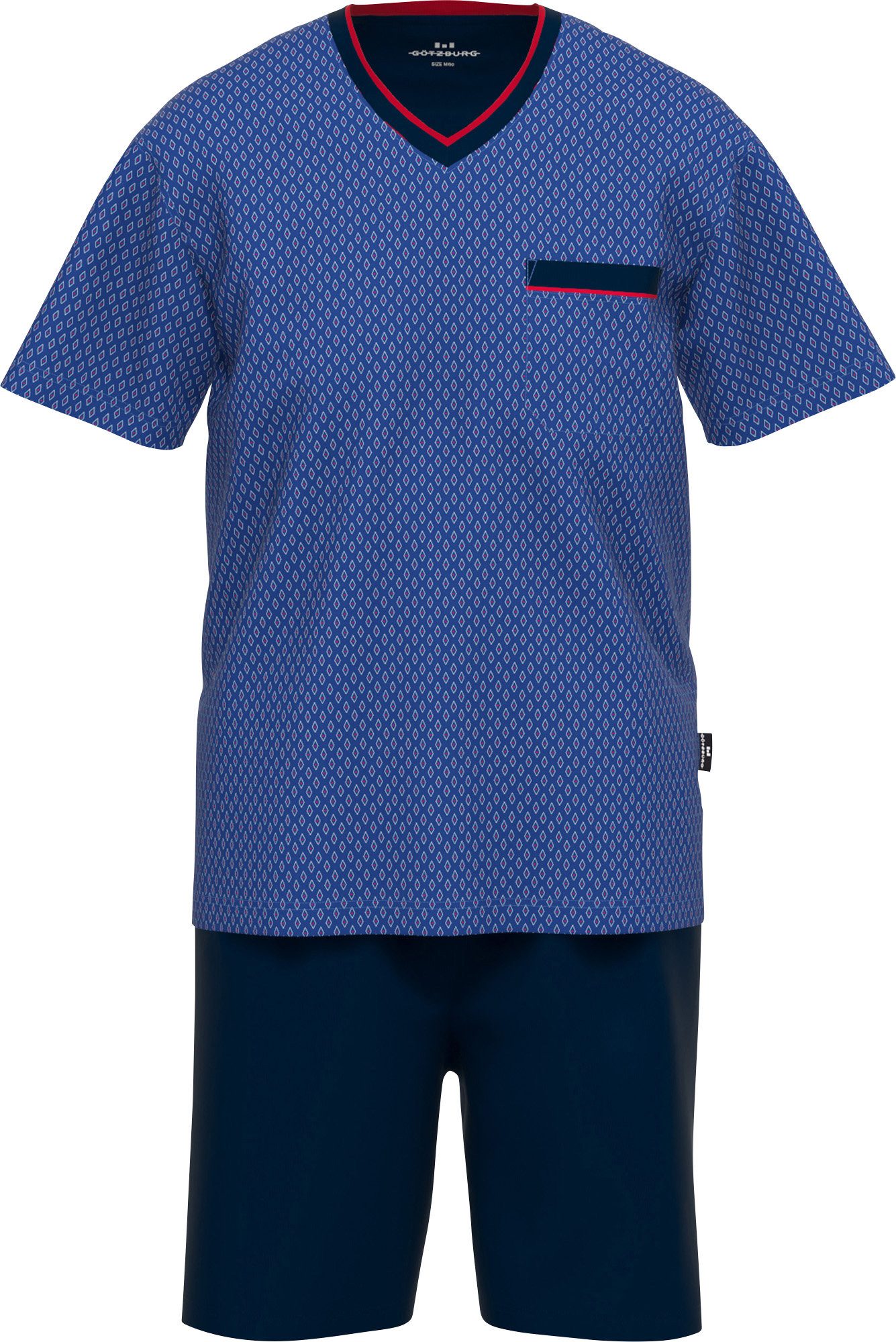 GÖTZBURG Pyjama Herren-Shorty Single-Jersey gemustert günstig online kaufen