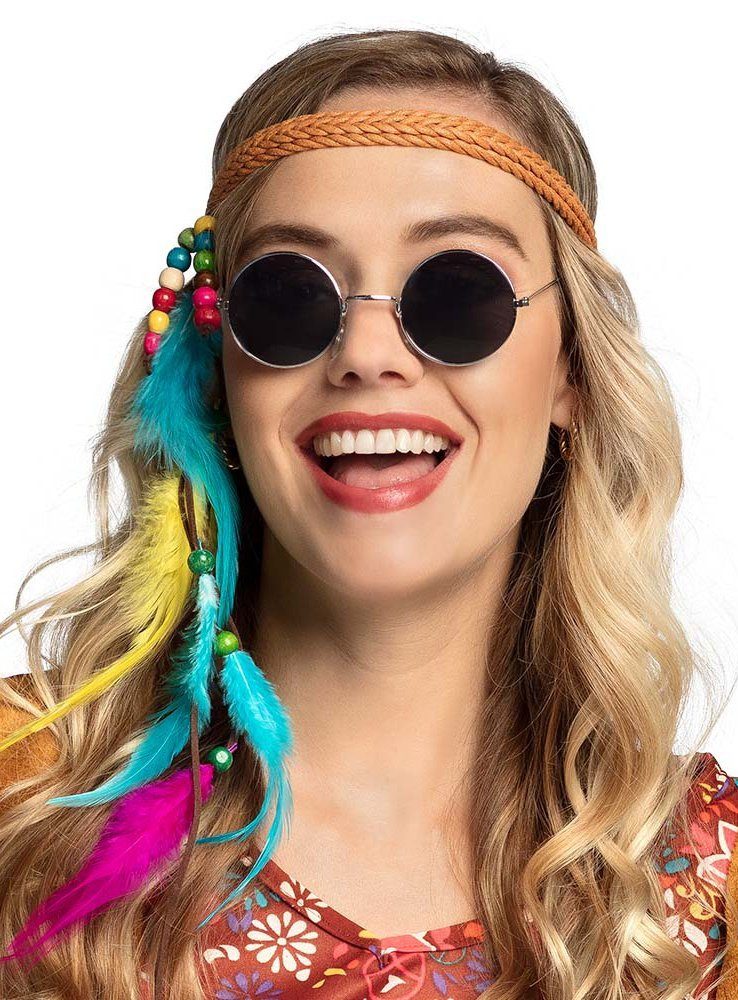 Metamorph Hippie-Kostüm Hippie Sonnenbrille - Fasching Kostüm Zubehör günstig online kaufen