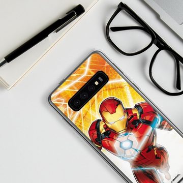 DeinDesign Handyhülle Iron Man on Fire, Samsung Galaxy S10 Silikon Hülle Bumper Case Handy Schutzhülle