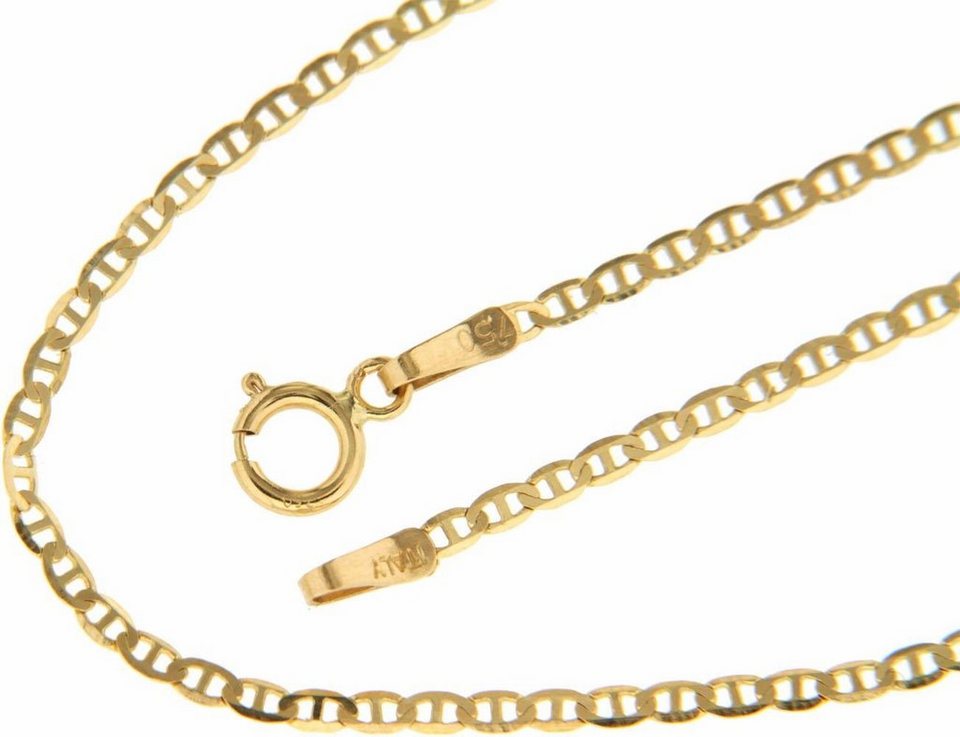 Firetti Kette ohne Anhänger Schmuck Geschenk Gold 375 Halsschmuck Halskette  Goldkette Stegpanzer, zu Kleid, Shirt, Jeans, Sneaker! Anlass Geburtstag  Weihnachten