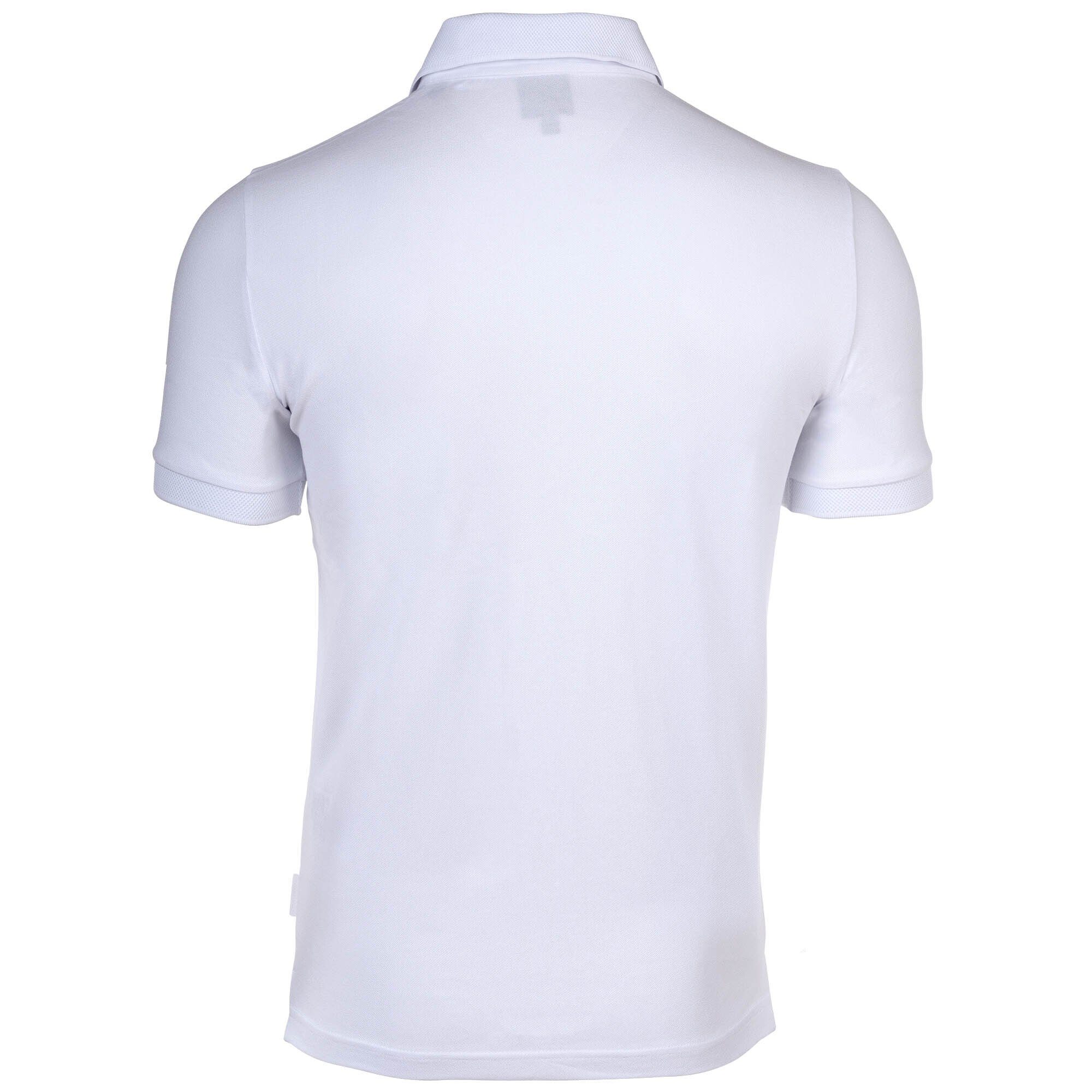 Cotton Weiß Herren - Poloshirt Poloshirt ARMANI fit, EXCHANGE einfarbig, Slim