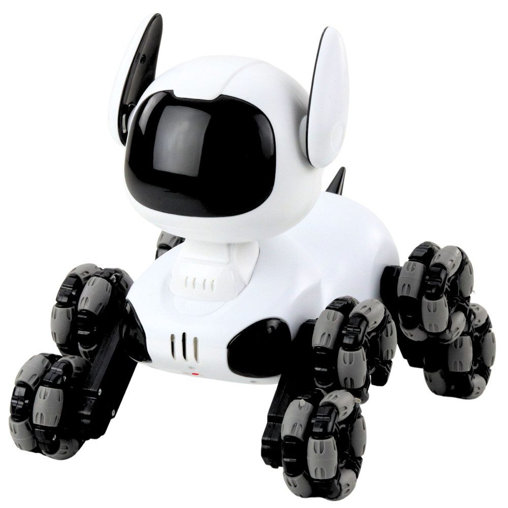 LEAN TOYS RC-Roboter Roboterhund Spielzeugroboter Gestensteuerung (Spar-Set, 1-tlg., 26x16,5x17 cm interaktiv), Gestensteuerung, 360°-Drehung, LED & Sound, 4WD