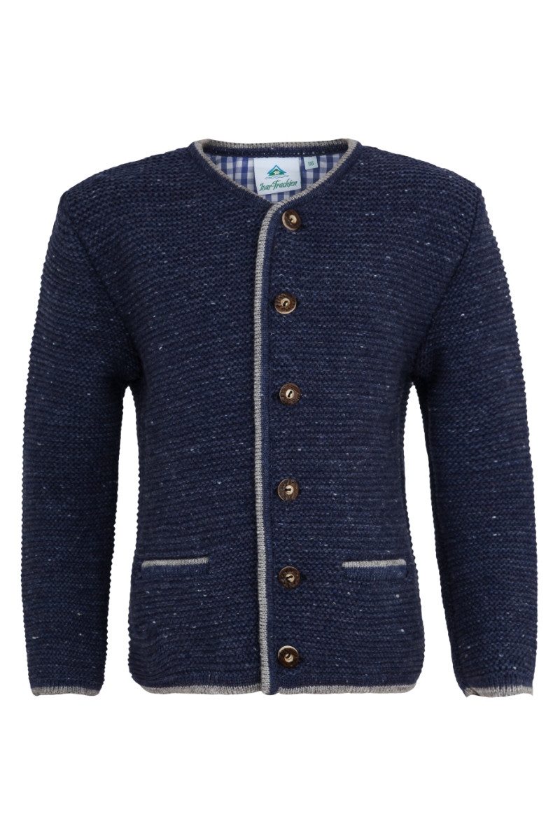 Isar-Trachten Trachtenjacke Trachtenjacke Kinder - LEWIN - jeansblau