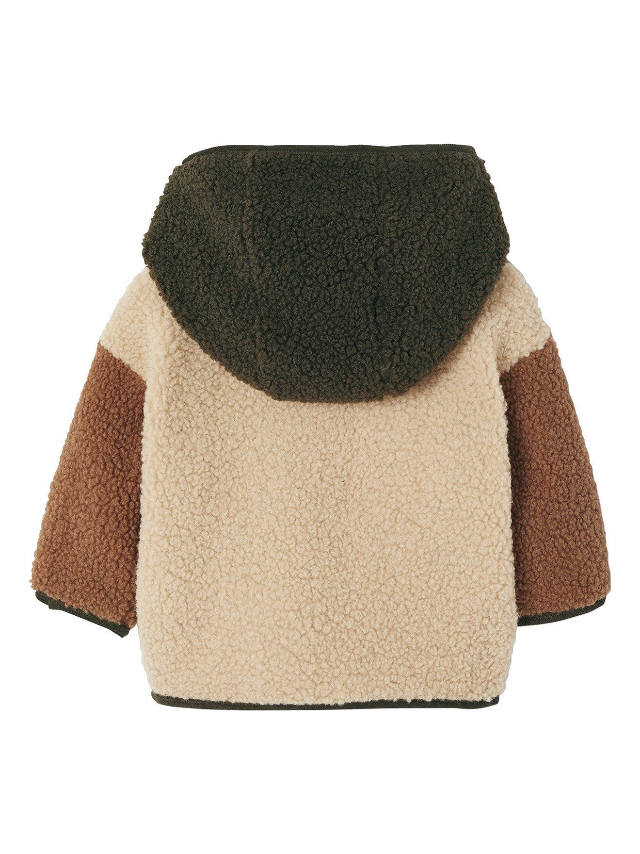 vertbaudet Sommerjacke Baby Mantel aus Teddyfleece mit Kapuze – Bild 2 von 5