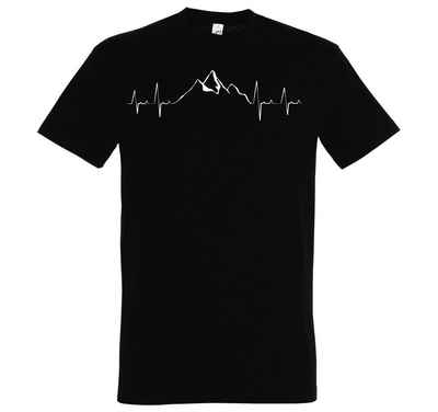 Youth Designz T-Shirt Heartbeat Mountain Herren Shirt mit trendigem Frontprint