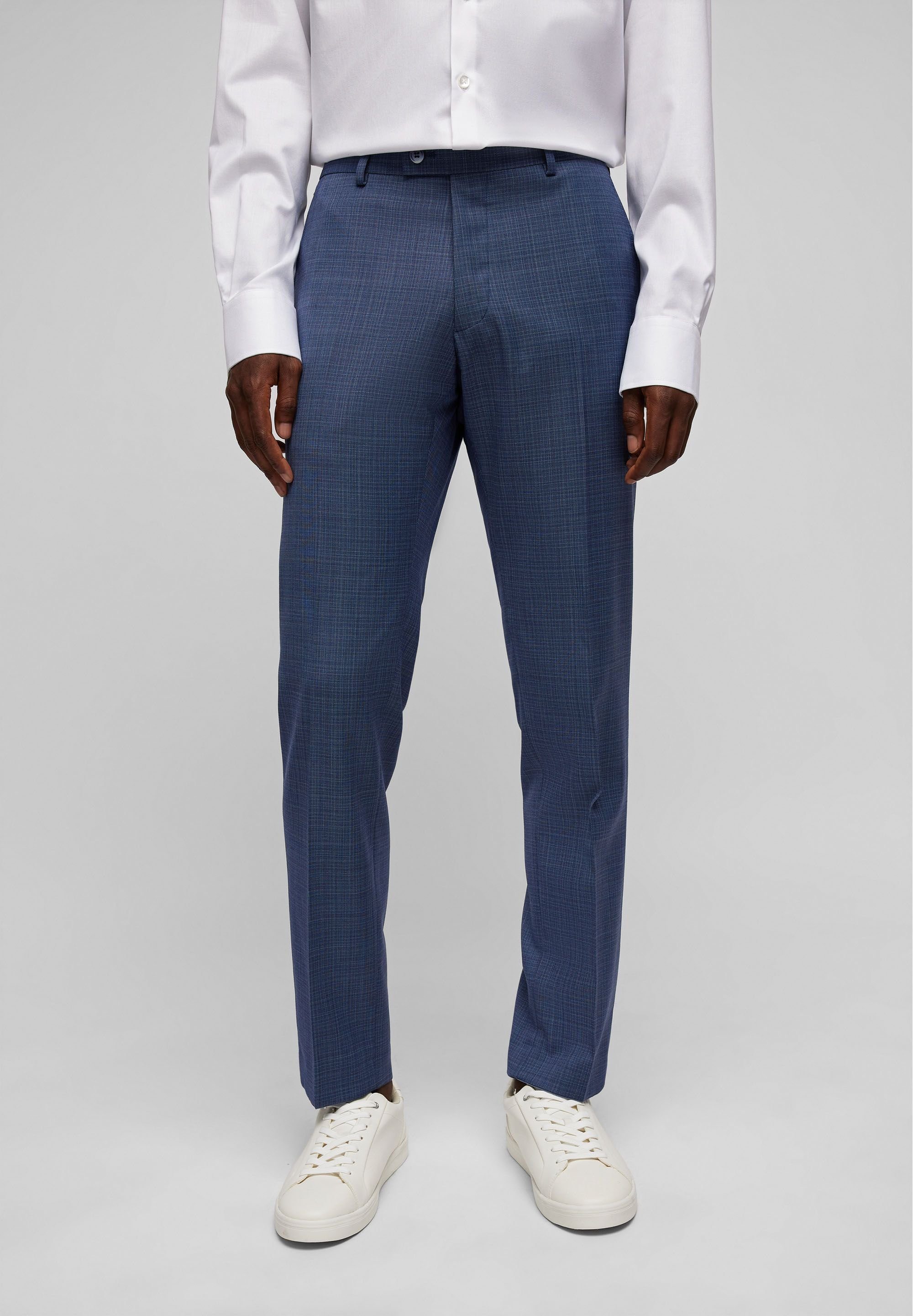 HECHTER PARIS Anzughose ohne Bundfalte light blue