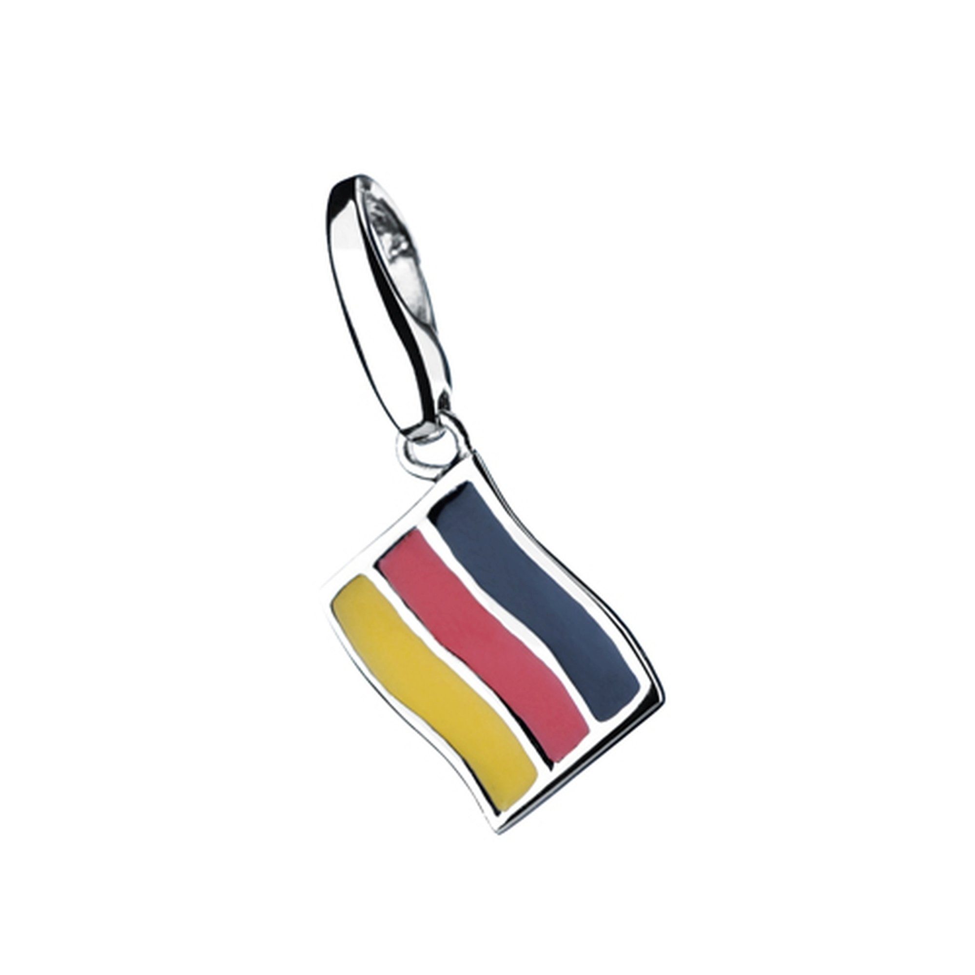 Flagge Silber Charm-Einhänger Deutschland, GIORGIO MILANO MARTELLO 925