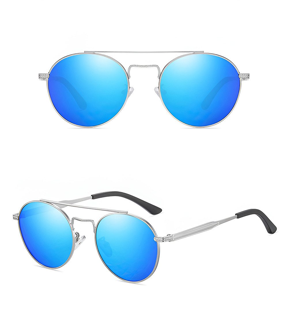 PACIEA Sonnenbrille Herren UV Schutz Doppelbalkenrahmen Metall Outdoor