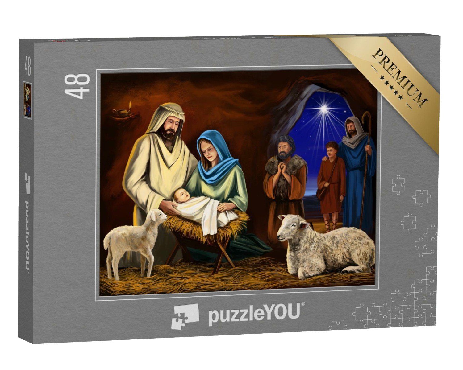 Puzzle Illustration: puzzleYOU-Kollektionen Christentum Weihnachtsgeschichte, puzzleYOU Puzzleteile, 48 Die