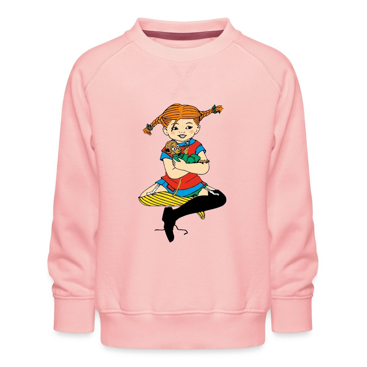 Spreadshirt Sweatshirt Pippi Langstrumpf Zusammen Mit Herr Nilsson Kinder Premium Pullover (1-tlg)