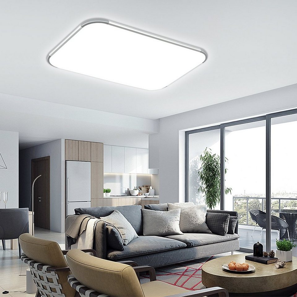 UISEBRT LED Deckenleuchte 48W Modern Deckenlampe Küche Wohnzimmer
