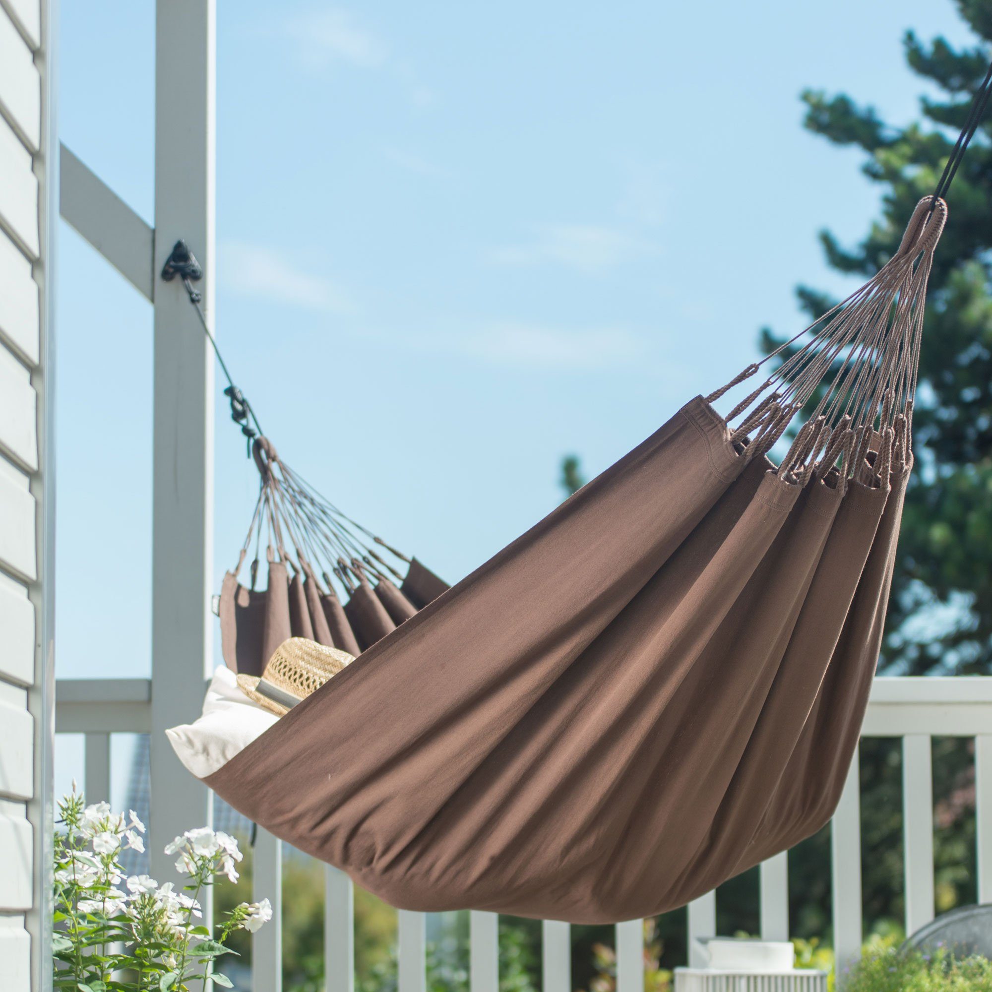 La Siesta Hängematte Single Hängematte Modesta arabica braun von La Siesta Bio Baumwolle, Hochwertige Qualität