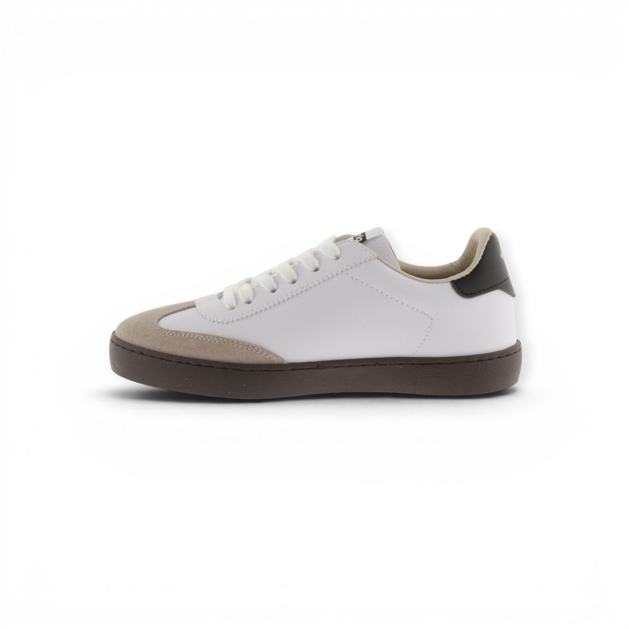 Victoria Barcelona Ciclista (Lederoptik/Kontrast) - weiss/braun/schwarz Sneaker