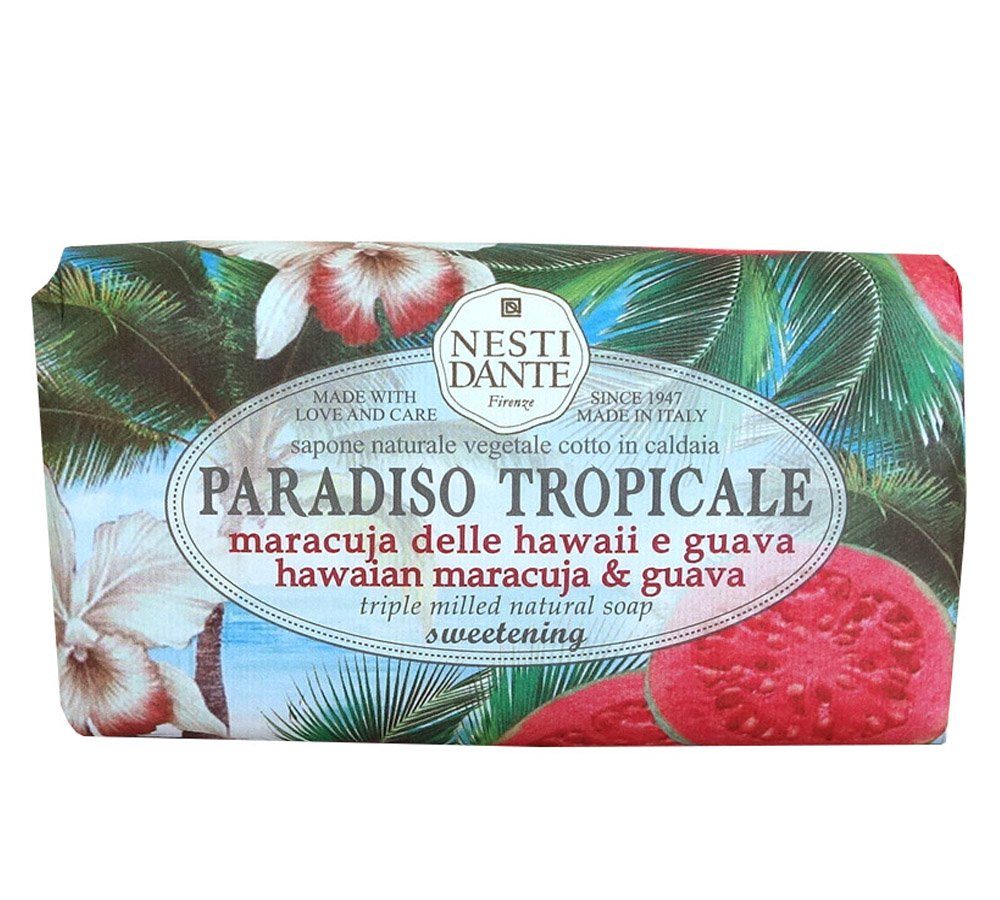 Nesti Dante Handseife Maracuja & Guava 250 g, Hand -und Körperseife mit feinem Duft 250 g