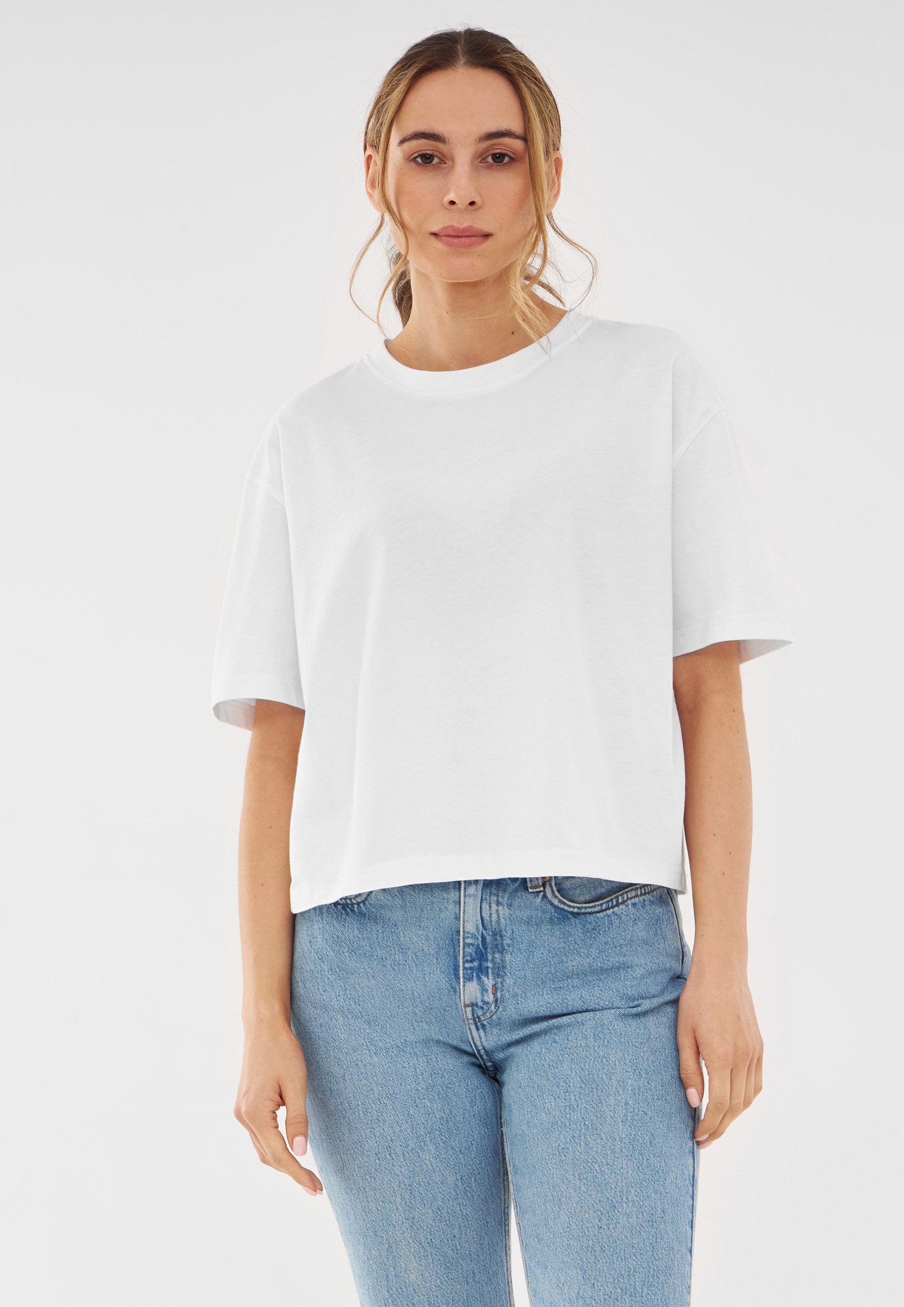 Johnny Urban T-Shirt Zoey Oversize Cropped T-Shirt Kurzes Tshirt mit Rundha günstig online kaufen