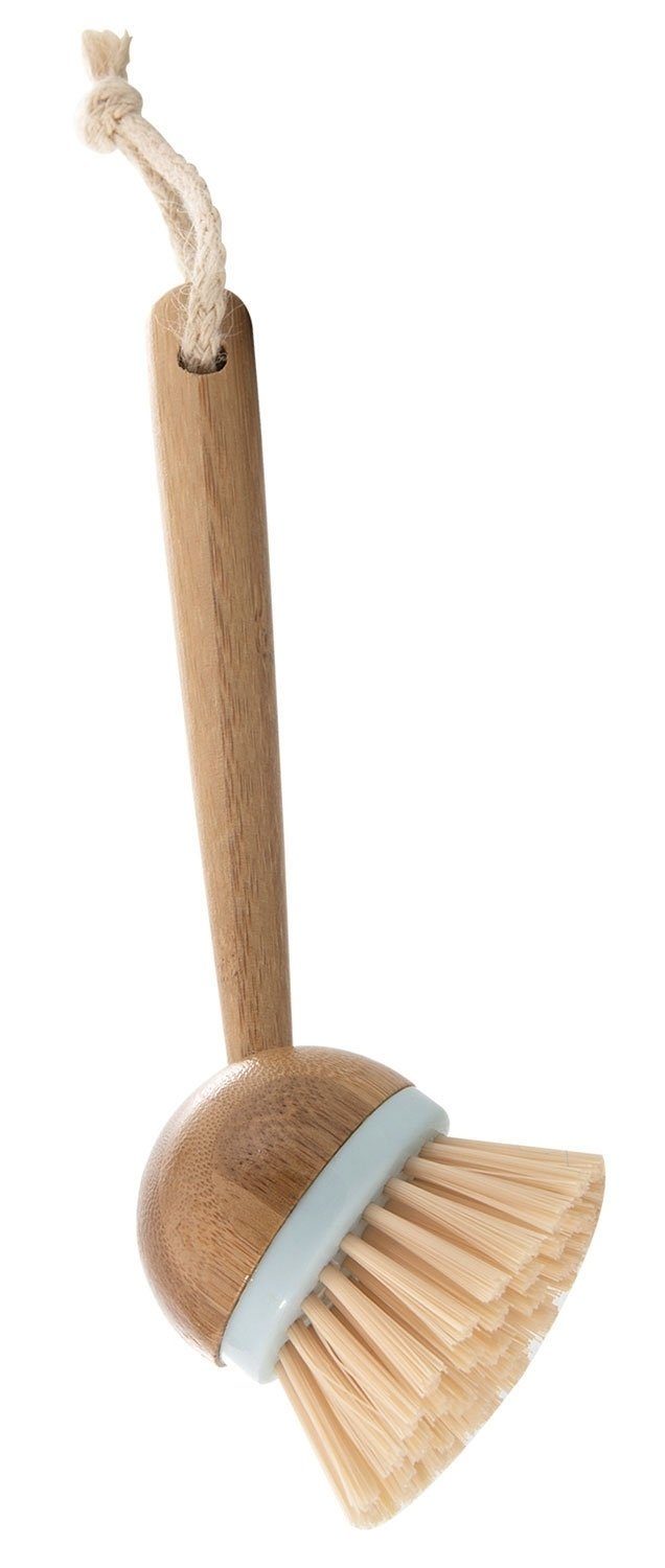 Reinigungsbürste Spülbürste FINALE, Braun, L 22 cm, Bambus, Nylon Borsten, mit Kordel