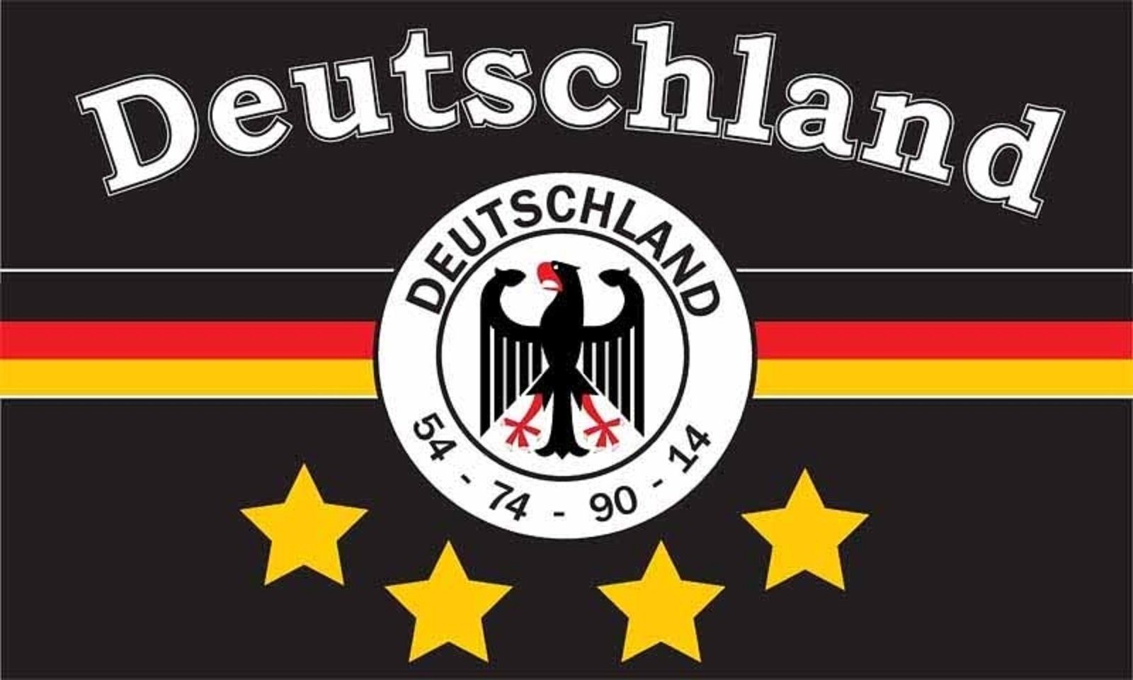 trends4cents Flagge XXL Flagge Fahne mit 3 Messingösen in 250 x 150 cm (Deutschland Fußball), für Fahnenmaste