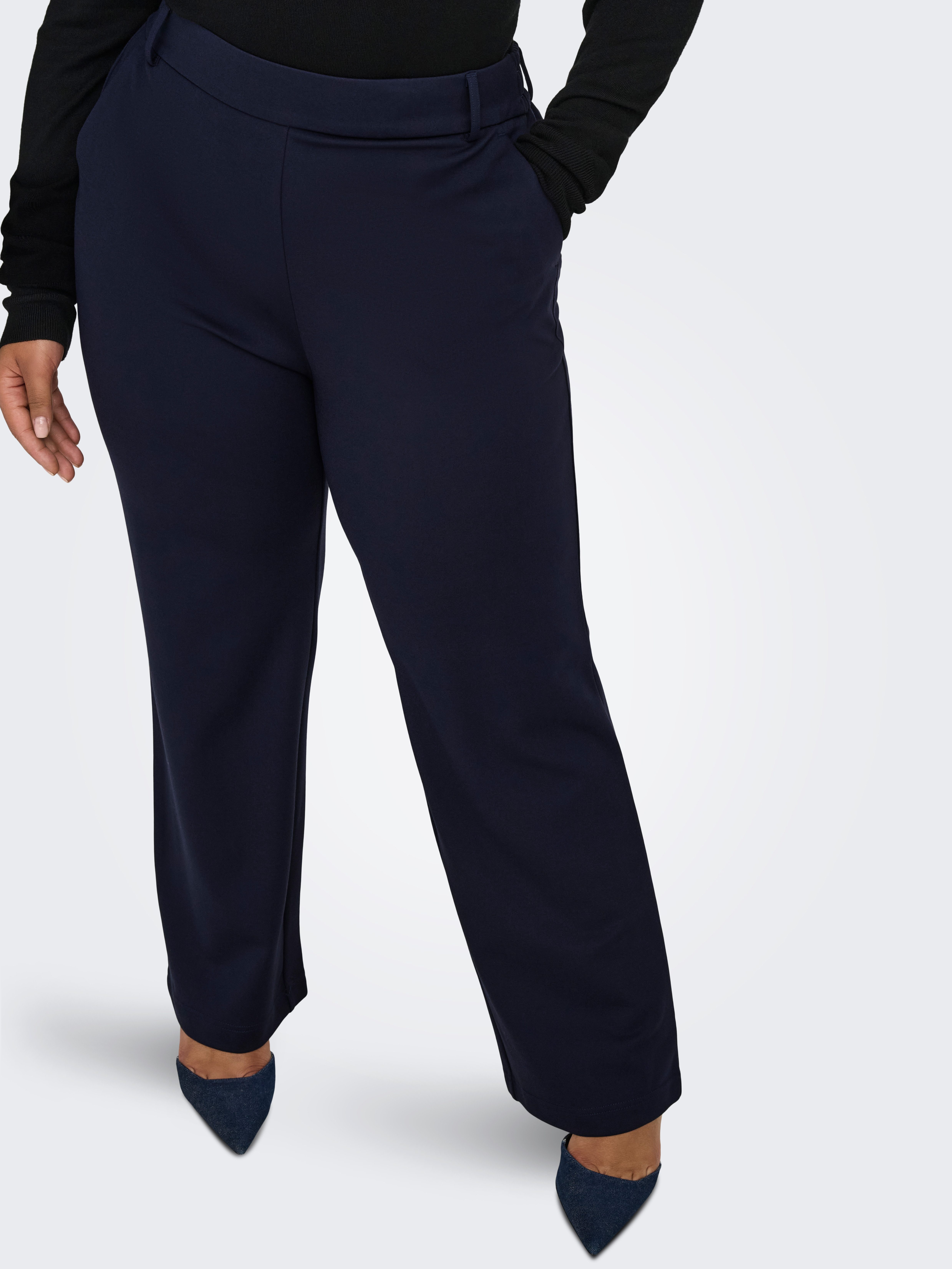 ONLY CARMAKOMA Anzughose CARGOLDTRASH LIFE MW STRAIGHT PANT NOOS Viskosemischung, Regular Waist