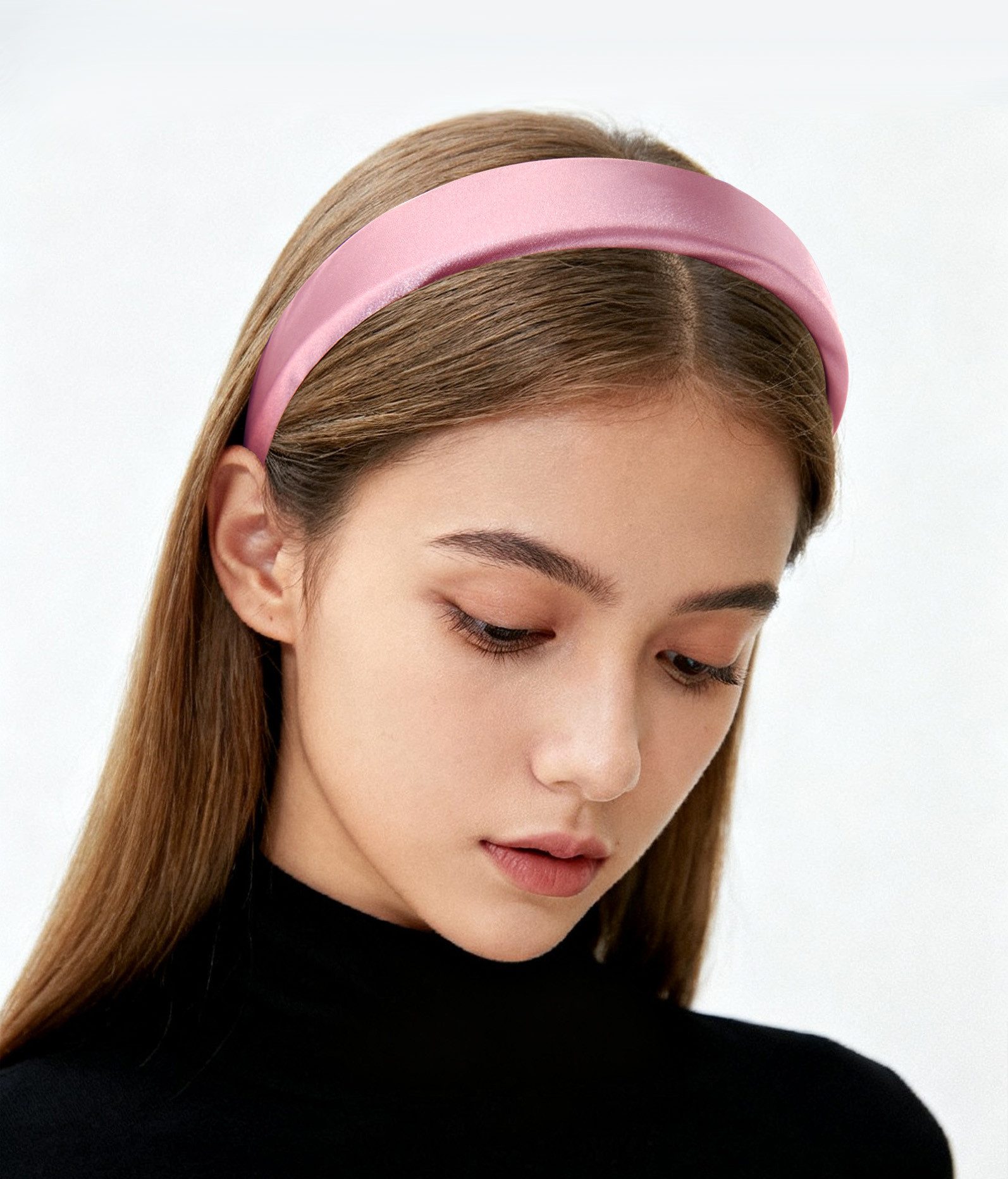 axy Haarreif Haarreif mit Stoff gepolstertes Candy Colours, Vintage Damen Haareifen Haarband Satin Bezogen