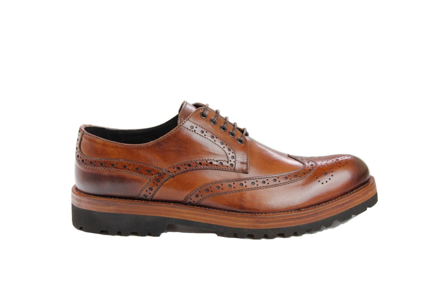 Hamlet Hamlet FRED Herren Schnürschuh Budapester Crust Brandy Schnürschuh