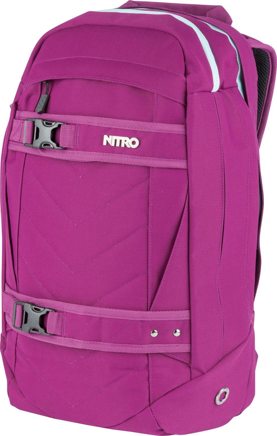 NITRO Laptoprucksack Aerial, Multifunktionsrucksack, Schulrucksack, Daypack, Schoolbag grateful pink