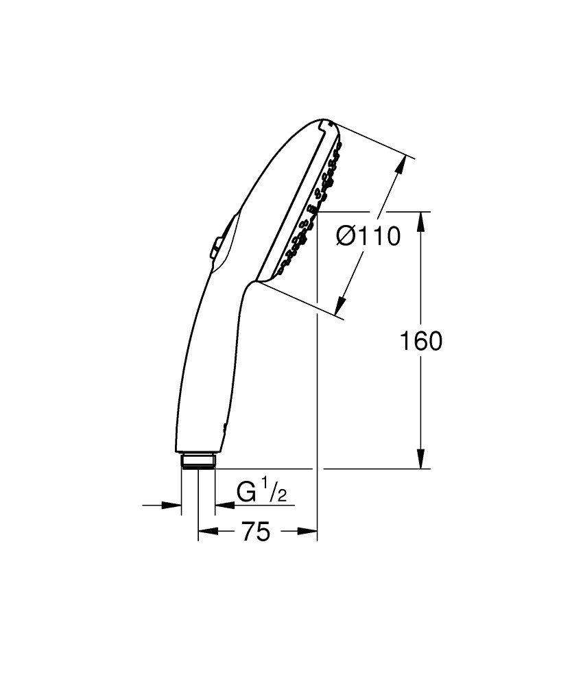 Grohe Duschbrause Vitalio Start 110 Handbrause, Quickfix, chrom (26031001)