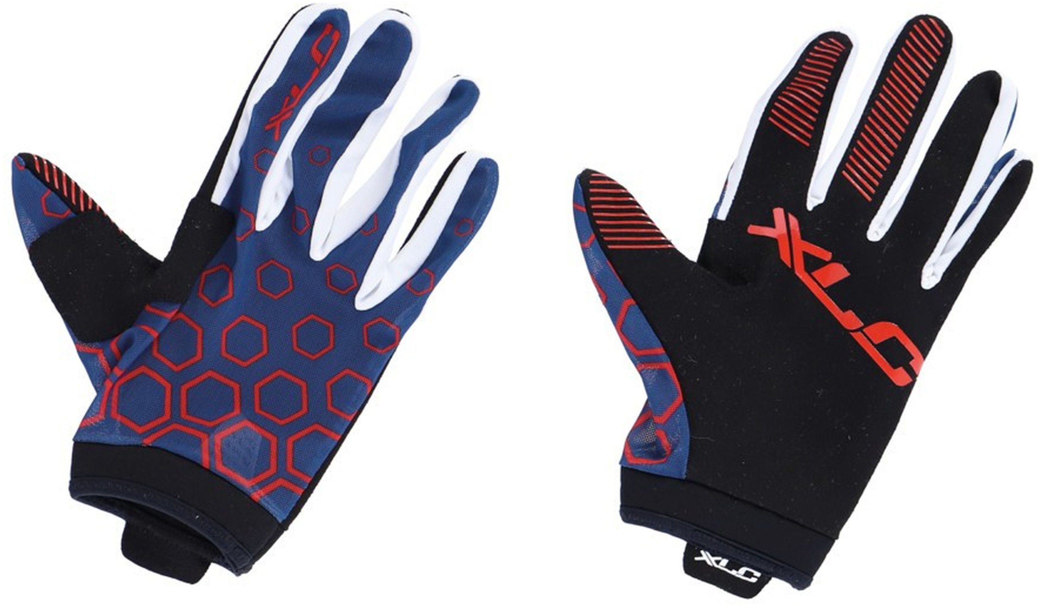 Langfingerhandschuh CG-L14 MTB Fahrradhandschuhe blau/rot XLC