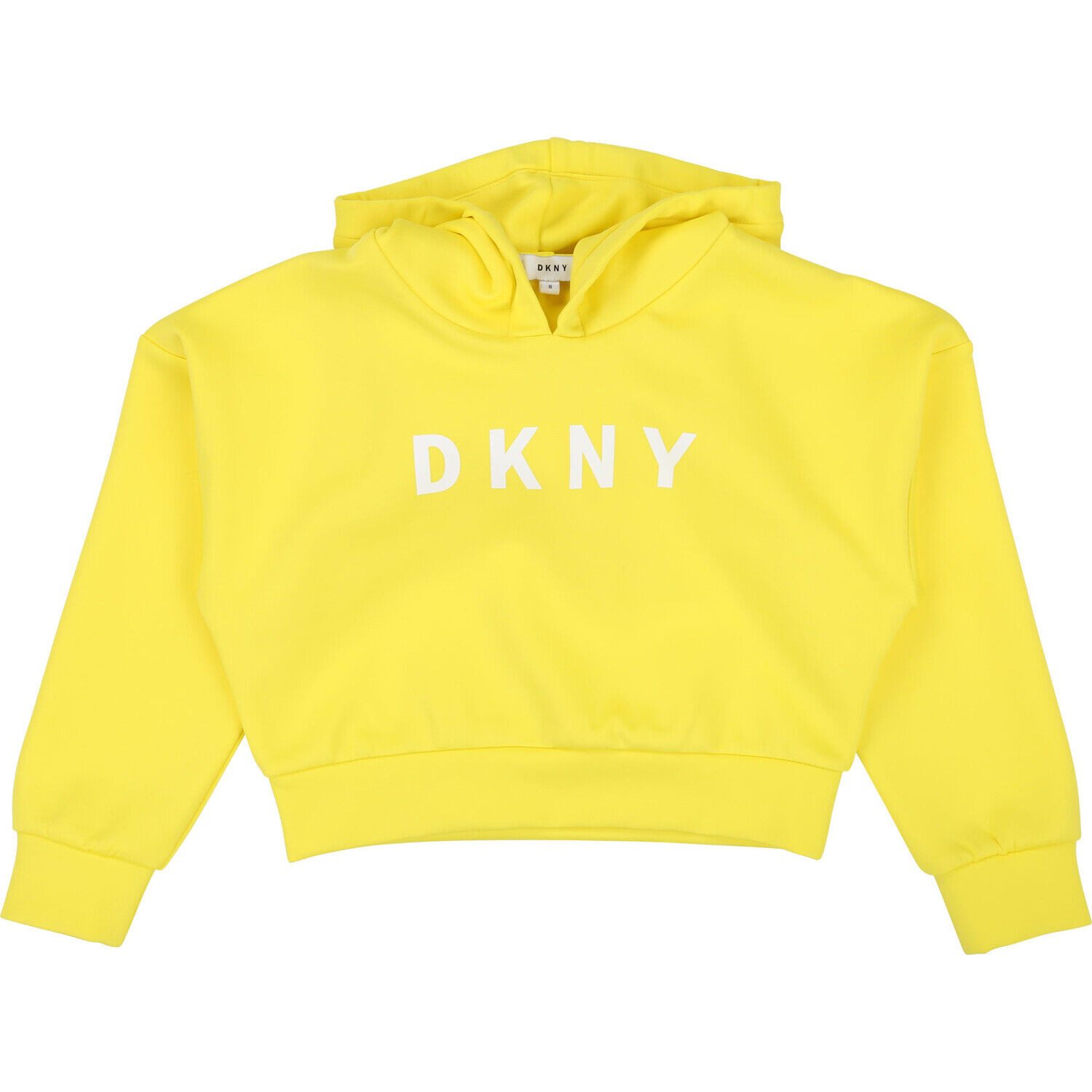 DKNY Hoodie DKNY Kids cropped Hoodie Kapuzensweatshirt gelb Logo cropped Sweater
