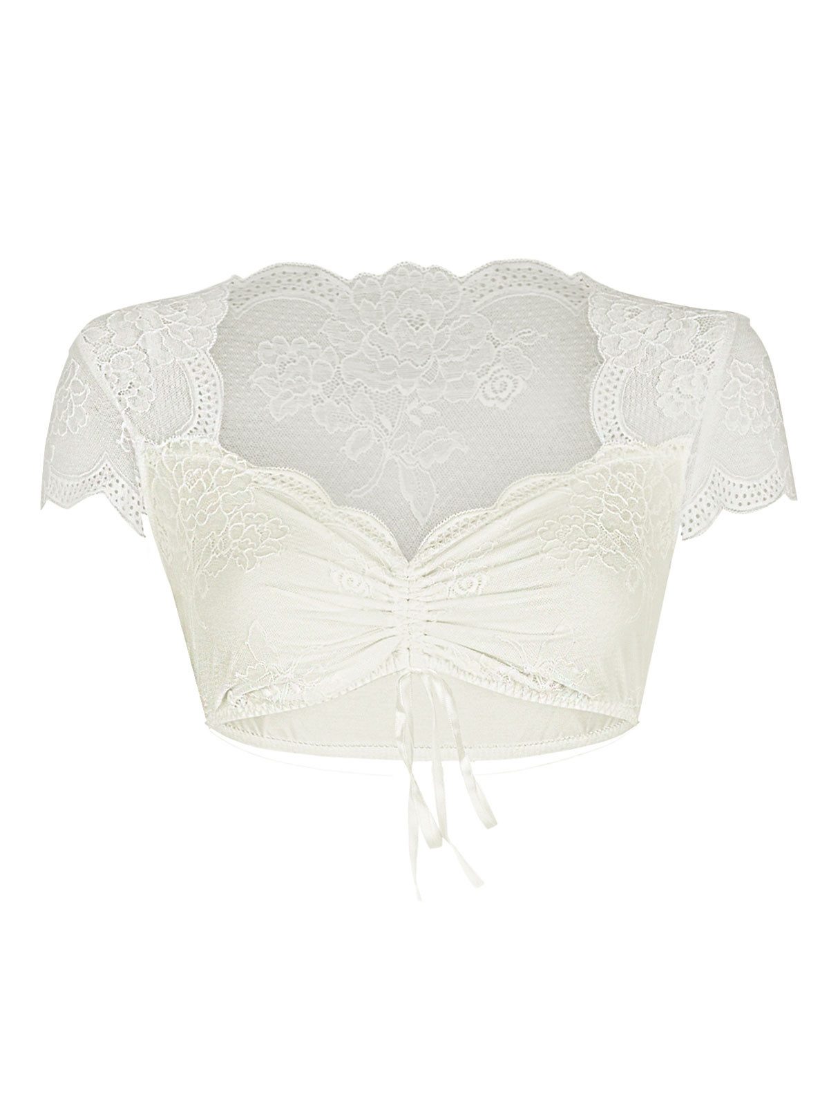 Nina Von C. Dirndlbluse Dirndlbluse, kurzarm Tracht (Stück, 1-tlg) -