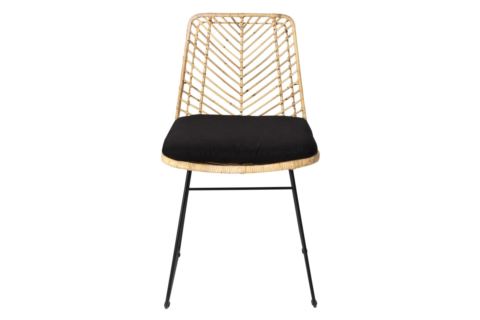 SAM® Esszimmerstuhl Luxor, Trendiger Rattanstuhl, geflochtenes Design, Metallgestell