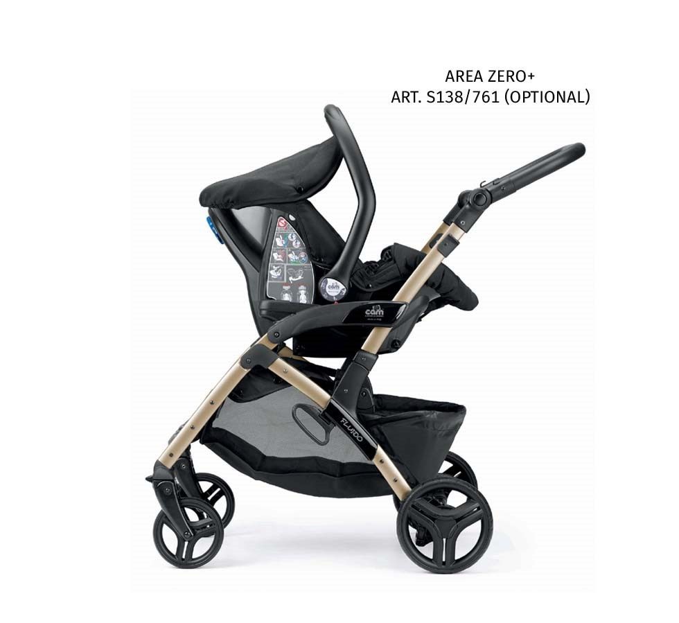 CAM Babyschale CAM Area Zero+ Auto-Babyschale, Made in Italy, waschbarer Bezug