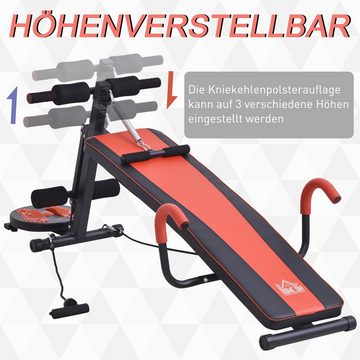 HOMCOM Bauchtrainer Sit-Up-Bank verstellbar