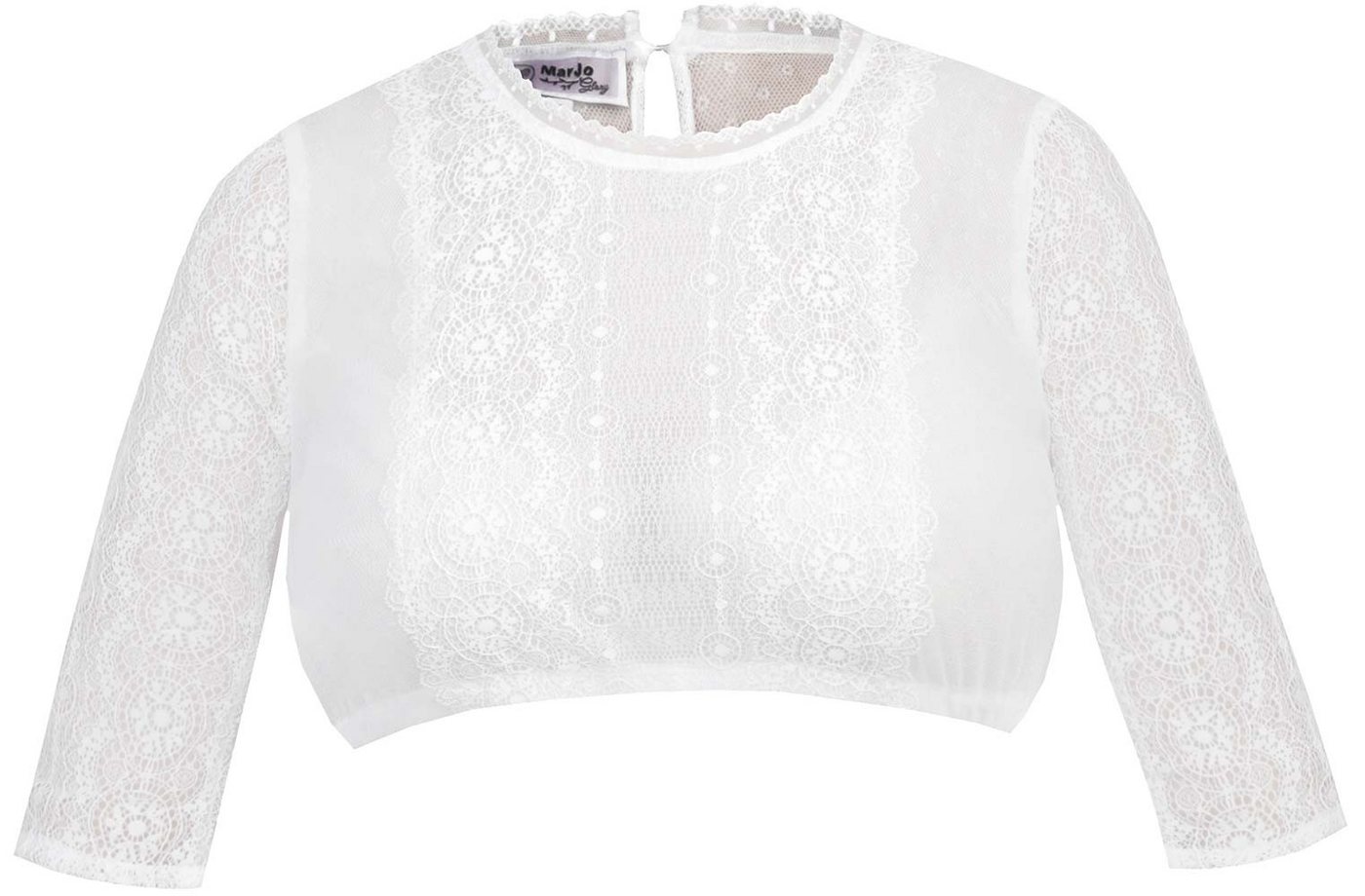 MarJo Dirndlbluse Dirndlbluse Gustina-Nova halbarm creme