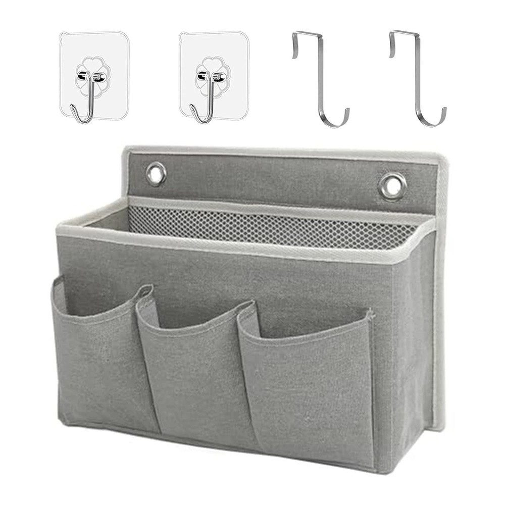 Diwzbyn Hängekorb Hängender Bettkopforganizer,Aufbewahrungsbox,über die Tür hängbar, ideal für Schlafzimmer, Küche und Büro,Praktische Betttasche