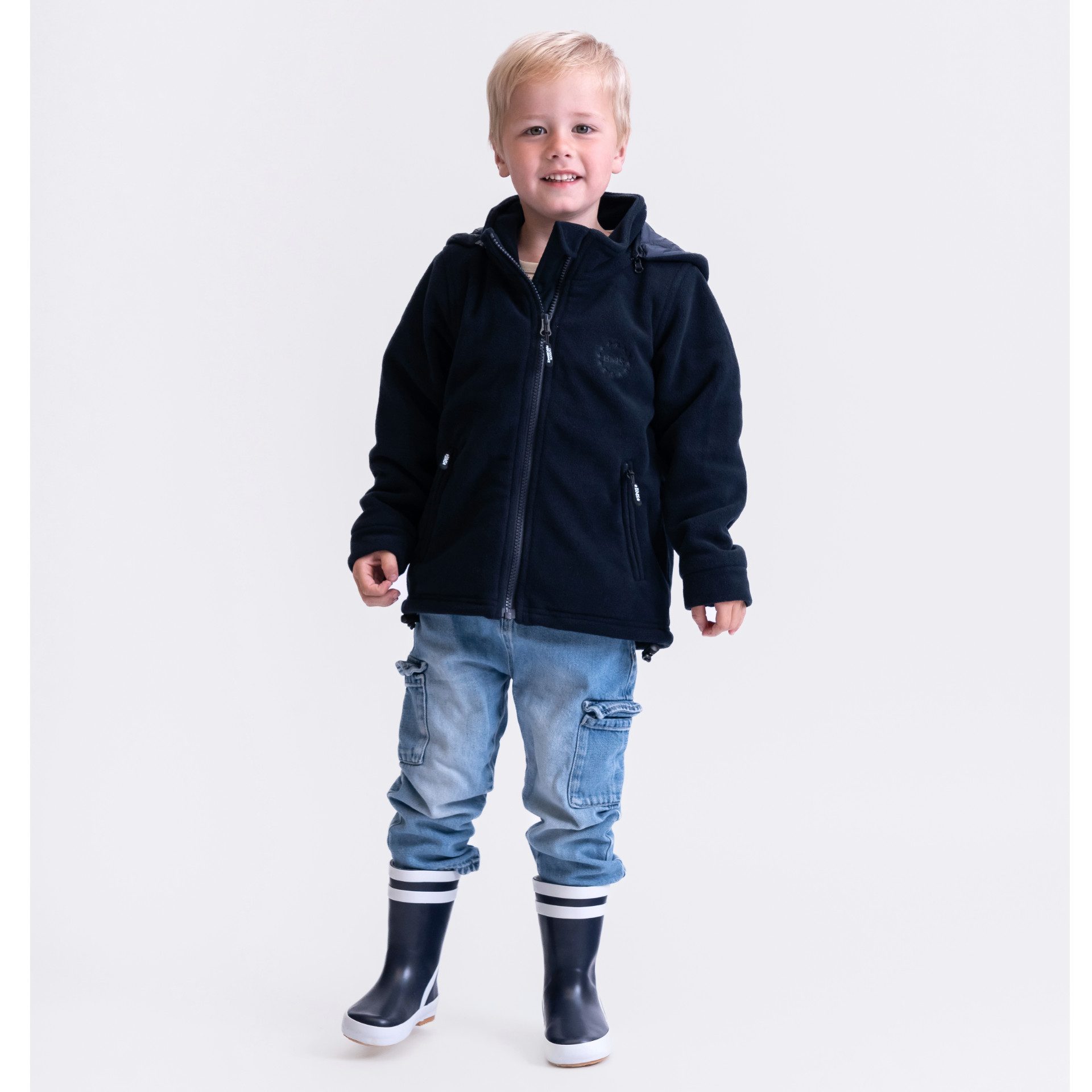 Kapuzenfleecejacke BMS Fleecejacke für Kinder