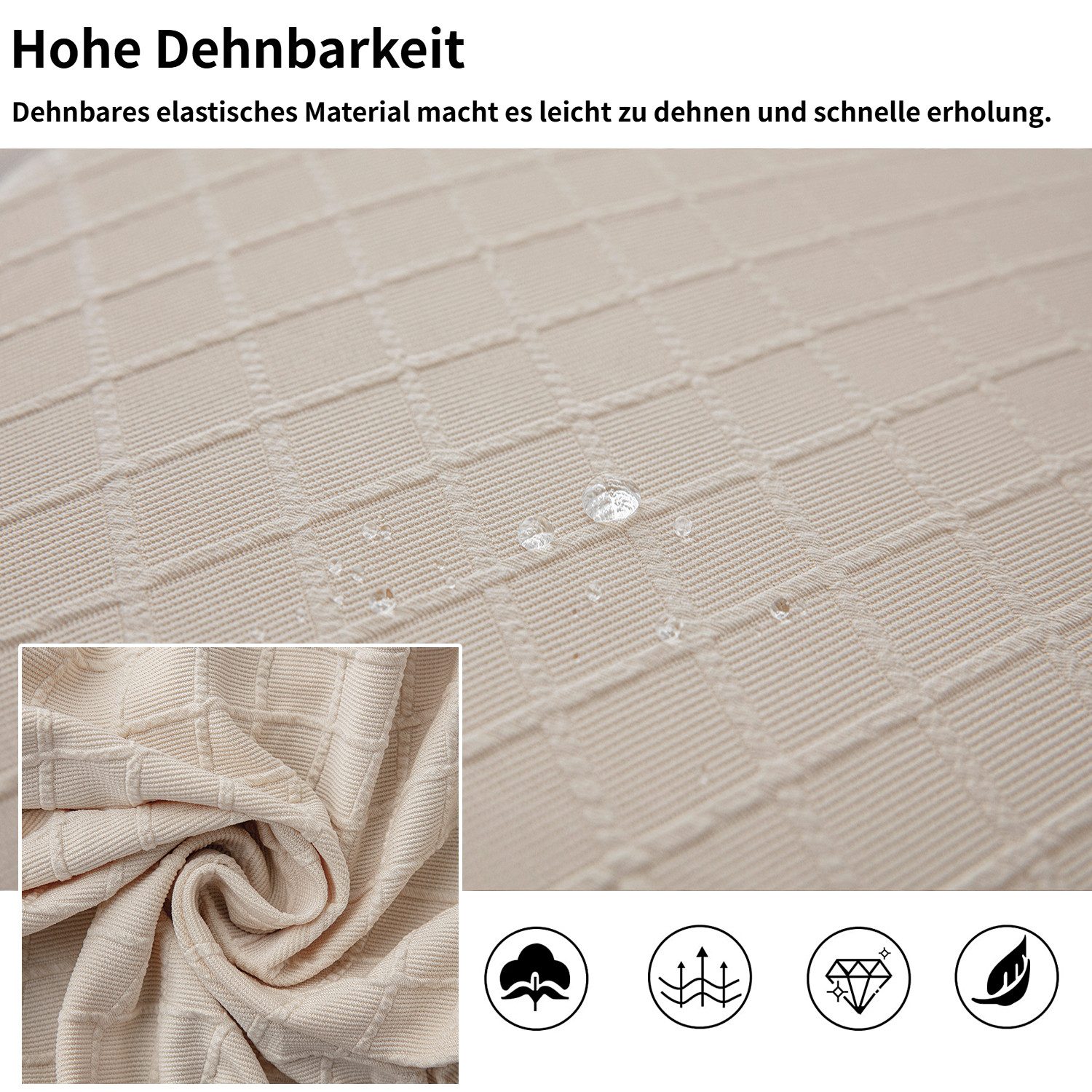 BYSURE Stuhlbezug Stretch Stuhlbezug Jacquard Esszimmerstühlhussen günstig online kaufen