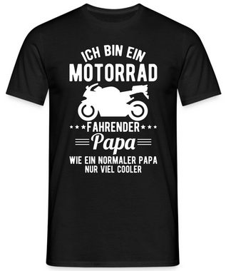 Quattro Formatee Kurzarmshirt Motorrad Biker - Papa Vatertag Vater Herren T-Shirt (1-tlg)