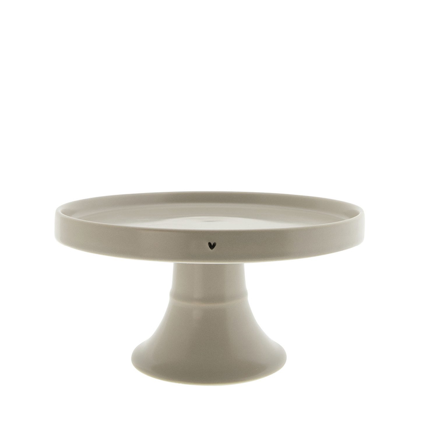 Bastion Collections Tortenplatte Beige Titan, Keramik, Spülmaschinengeeignet, Titan, Motiv: Herz