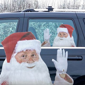 Thumbs Up Fensterdekoration Ride With Santa - Fenstersticker "Nikolaus"