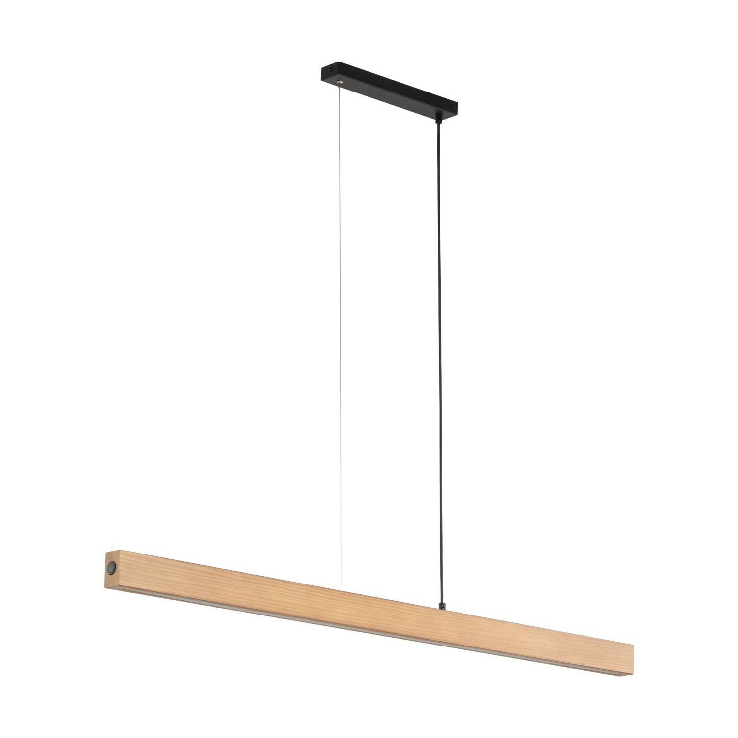 Licht-Erlebnisse Pendelleuchte THEO, LED fest integriert, Warmweiß, LED Holz Metall dimmbar 3000 K warmweiß 765 lm H: max. 100 cm