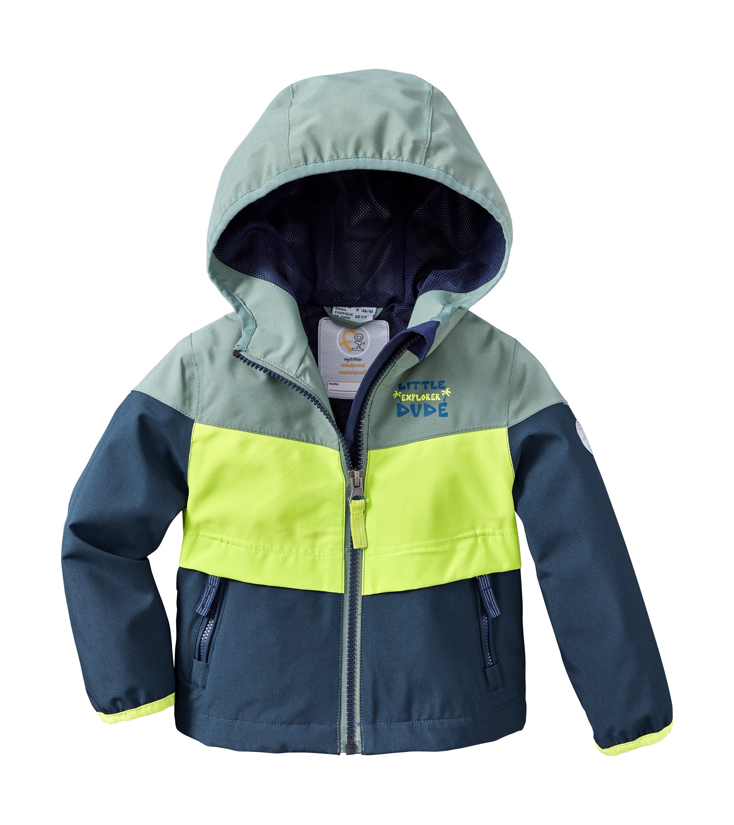 first instinct by killtec Funktionsjacke FIOS 8 MNS JCKT Wasser- und winddichte Kinderjacke mit reflektierenden Details