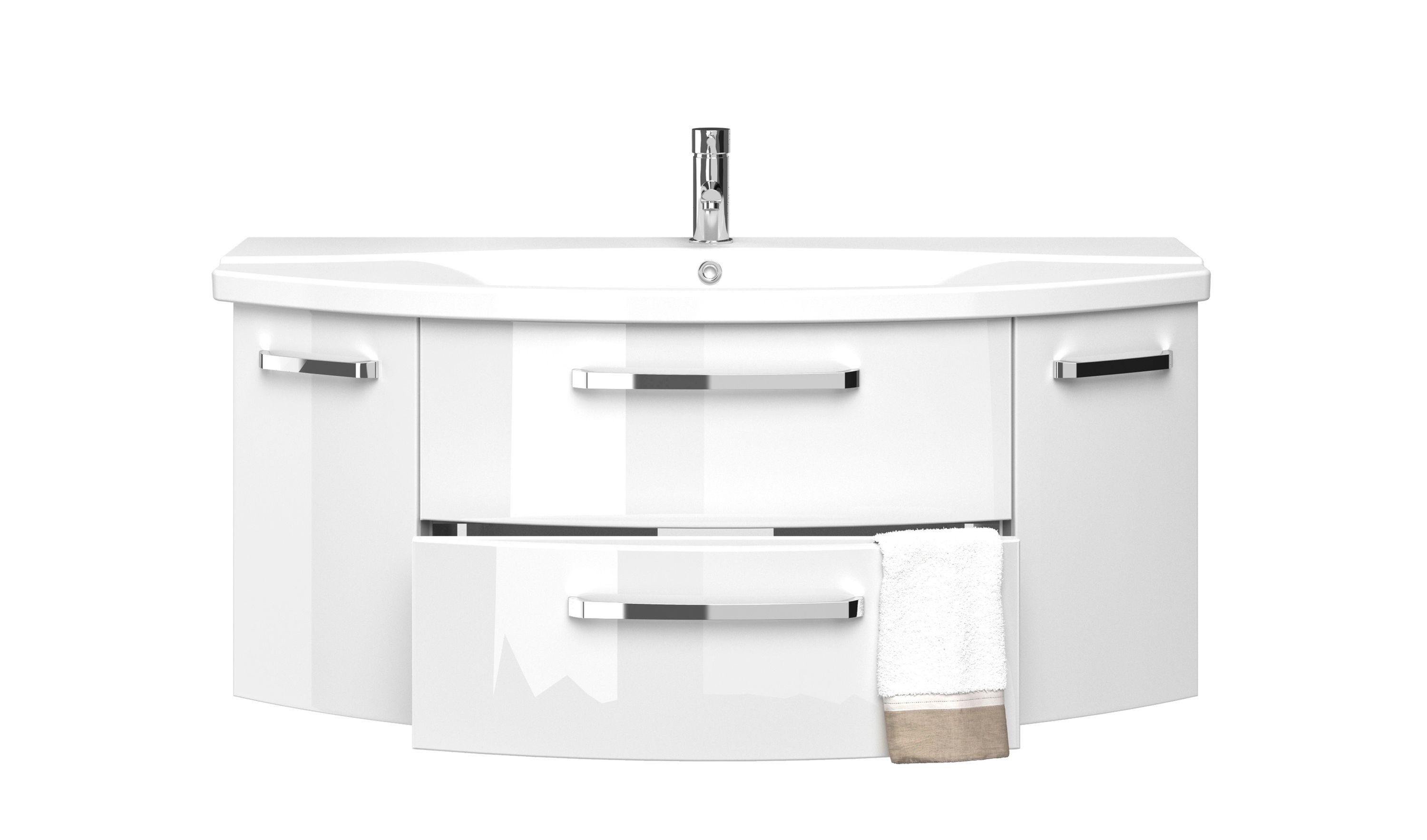 PELIPAL Waschtisch Serie 4010 Waschtisch mit Unterschrank Weiß GL 120,5 cm