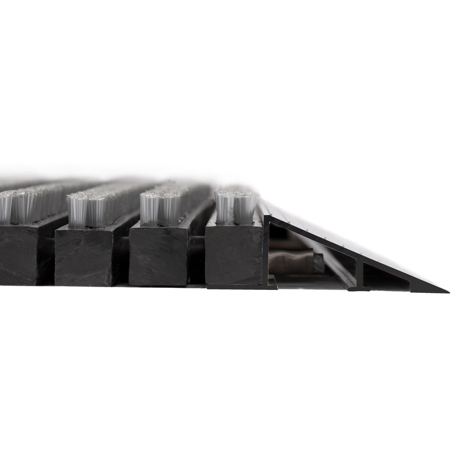 Floordirekt Fußmatte Power Brush Grau, 3 Größen, Eingangsmatte, Sauberlaufmatte, Rechteckig, Höhe: 23 mm