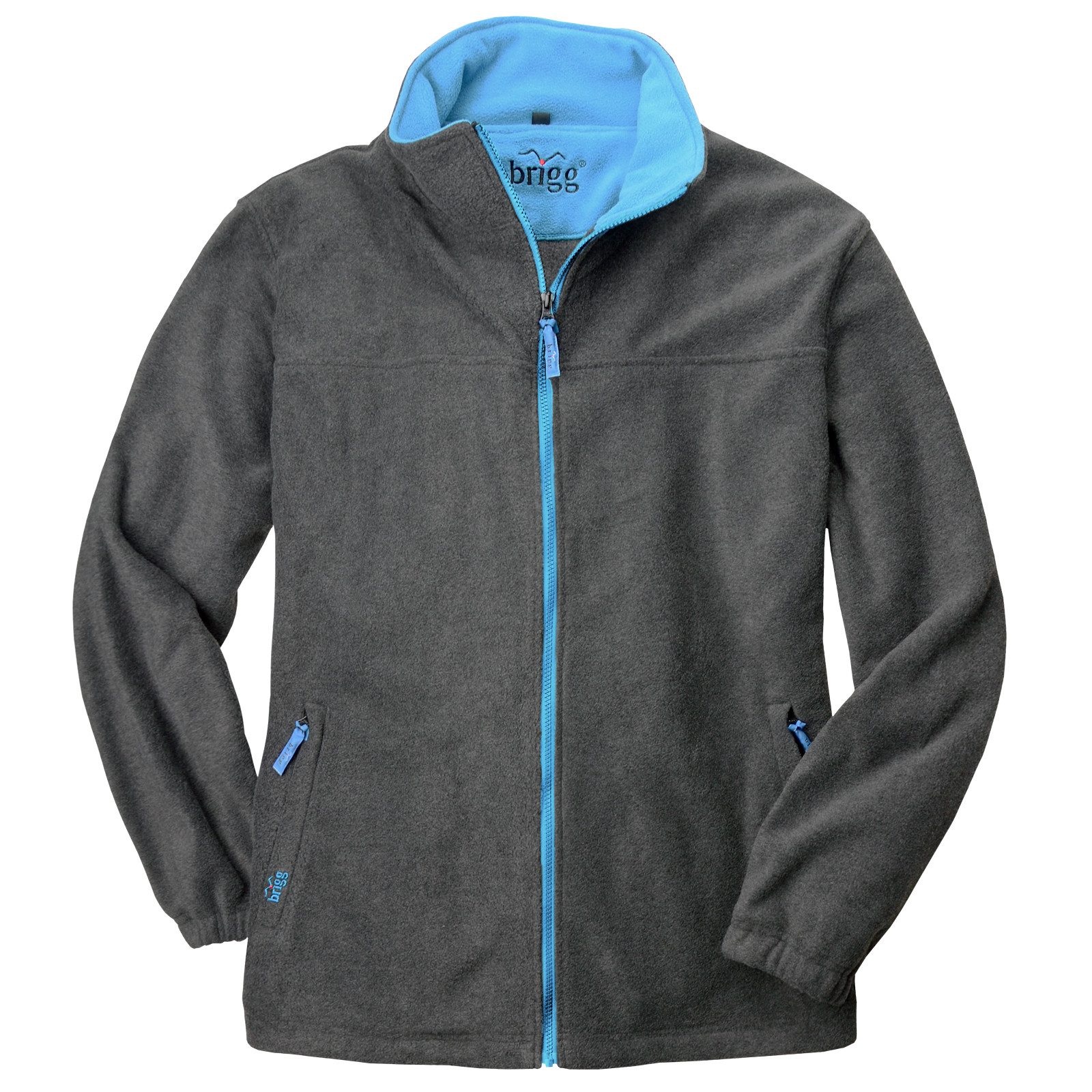 Brigg Fleecejacke Brigg Fleecejacke XXL ohne Futter dunkelgrau/blau günstig online kaufen