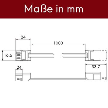 kalb Lineara Verbindungskabel Verlängerung Leuchte zu Leuchte - 100cm Kabel Lampen-Verbindungskabel