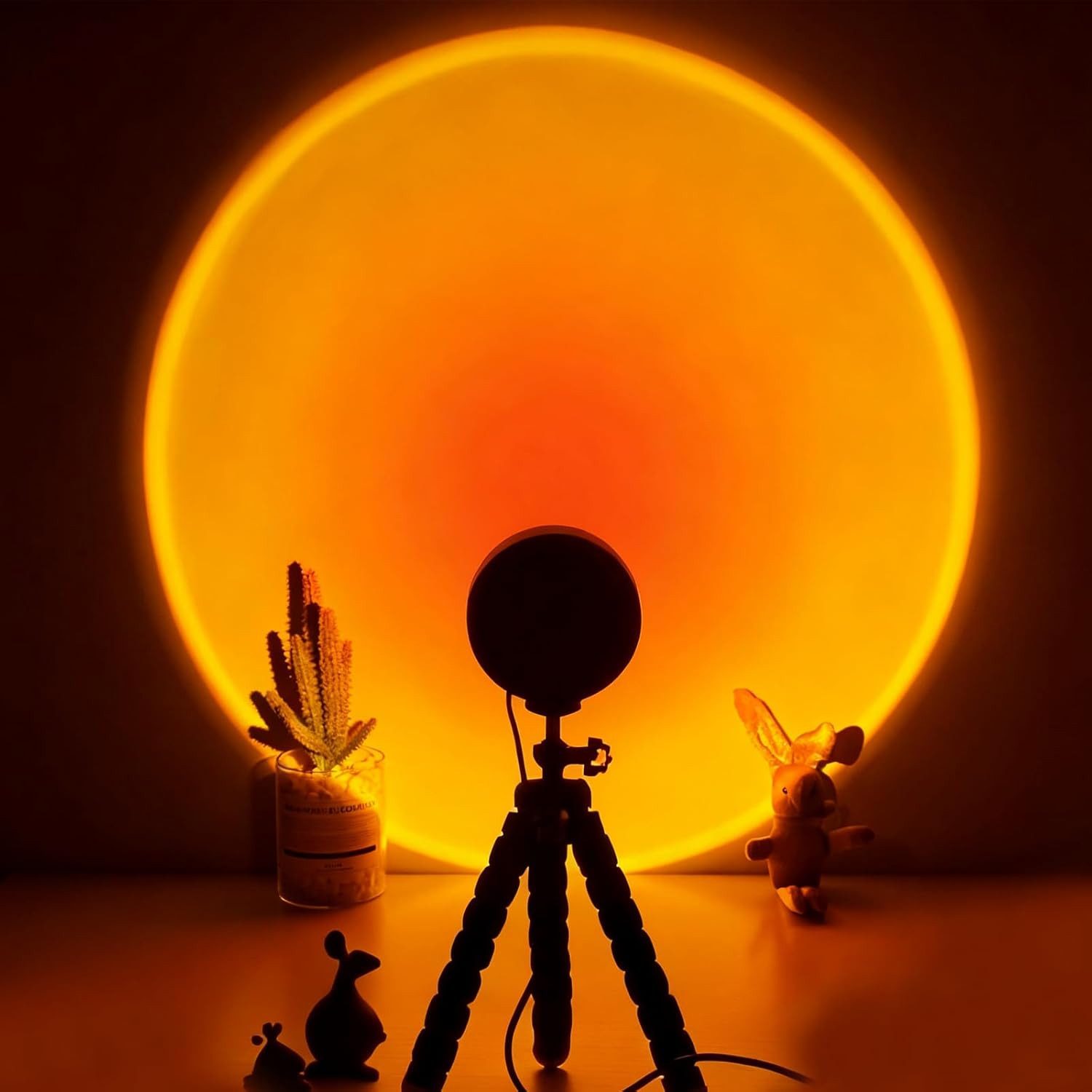 FELIXLEO LED-Sternenhimmel Sunset Lampe, 360° drehbare romantische Projektionslampe