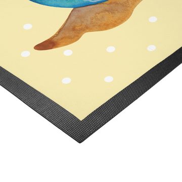 Fußmatte 50 x 75 cm Schnecke Sir - Gelb Pastell - Geschenk, Lebensmut, lustige, Mr. & Mrs. Panda, Höhe: 0.3 mm, Liebevoller Empfang