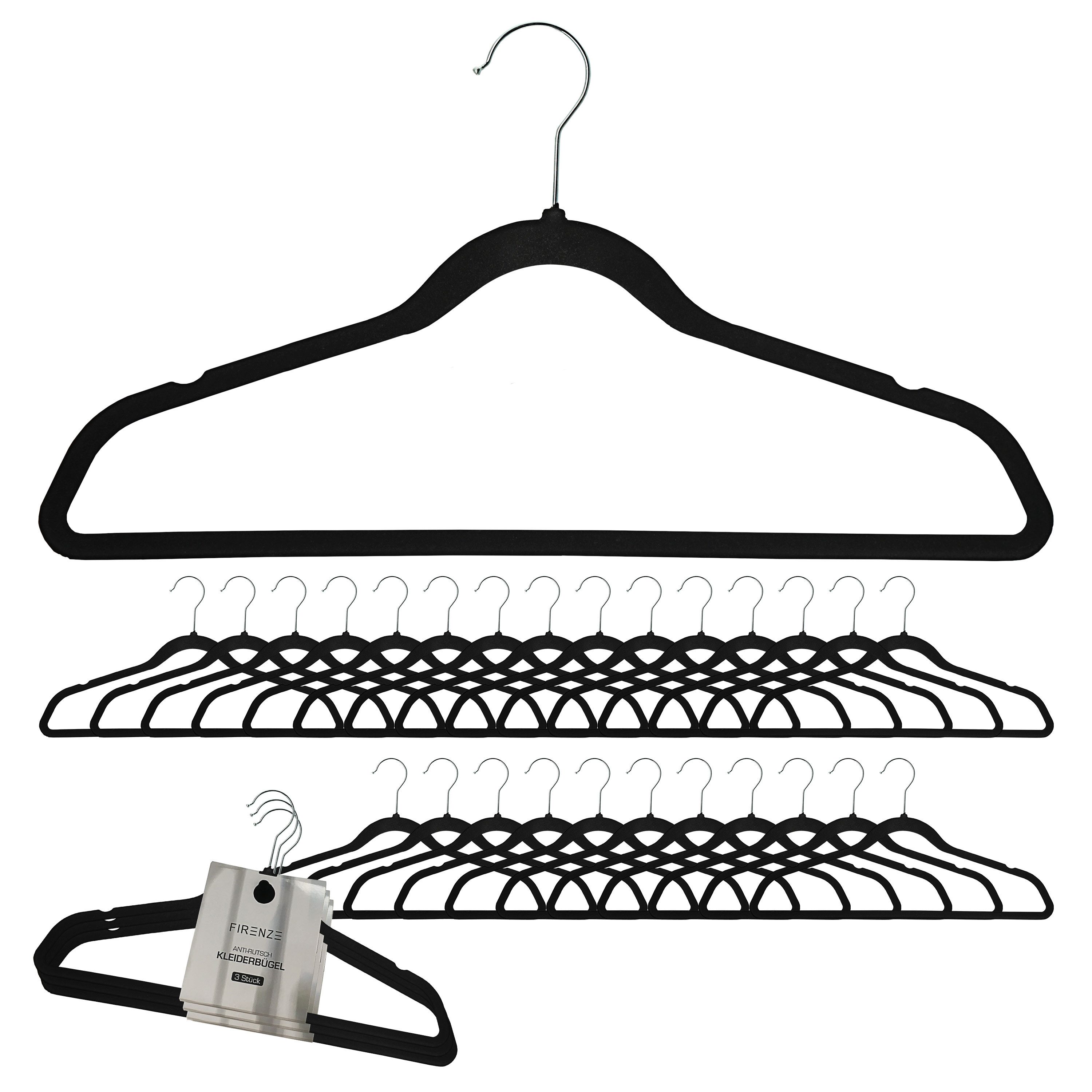 CEPEWA Kleiderbügel Kleiderbügel Anti-Rutsch 30er Set günstig online kaufen