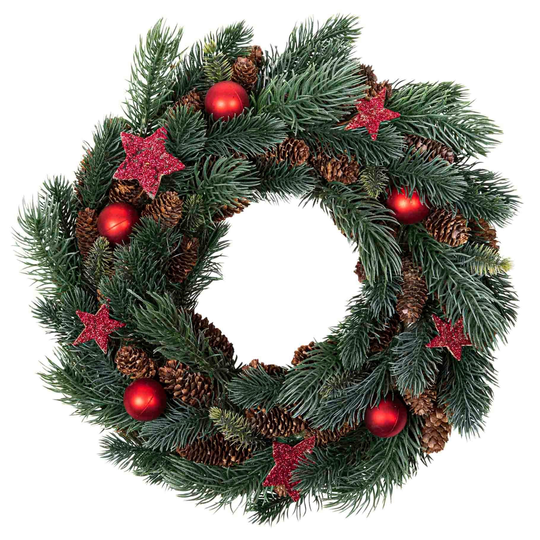Adventskranz Weihnachtskranz ca. 34 x 34 x 8 cm